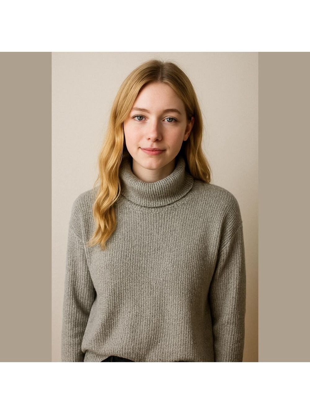 Aerie Grey Ribbed Turtleneck Size Small